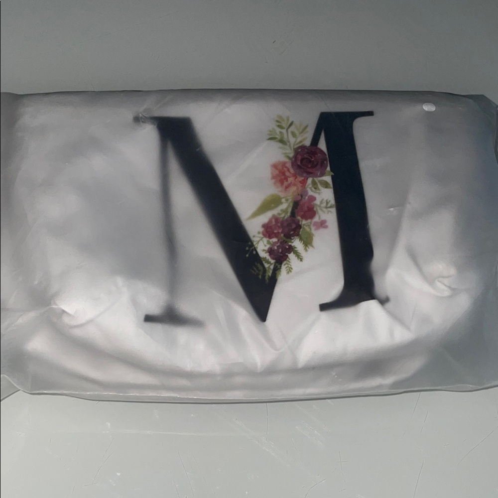 Floral Monogram 'M' Pillowcase